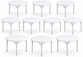 Pack 10! 60 Inch Round Folding Table, Commercial Grade Plastic Event Table, Heavy Duty Indoor Outdoor Banquet