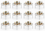 Pack 12! Heavy Duty 60" Round Folding Table, Commercial Plastic Banquet Table, Portable Indoor Outdoor Event
