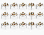 Pack 15! Heavy Duty 60" Round Folding Table, Commercial Plastic Banquet Table, Portable Indoor Outdoor Event