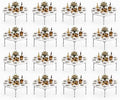 Pack 16! Heavy Duty 60" Round Folding Table, Commercial Plastic Banquet Table, Portable Indoor Outdoor Event