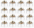 Pack 16! Heavy Duty 60" Round Folding Table, Commercial Plastic Banquet Table, Portable Indoor Outdoor Event