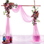 Pack of 1 Wedding Arch Drape Panel (30" Width x 20ft Long) Sheer Chiffon Arbor Canopy Drapery Fabric for Wedding, alternate