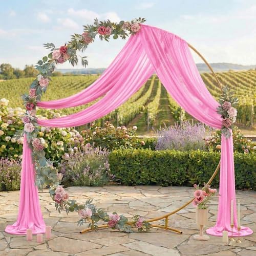 Pack of 1 Wedding Arch Drape Panel (30" Width x 20ft Long) Sheer Chiffon Arbor Canopy Drapery Fabric for Wedding, alternate