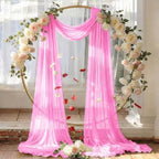 Pack of 1 Wedding Arch Drape Panel (30" Width x 20ft Long) Sheer Chiffon Arbor Canopy Drapery Fabric for Wedding, alternate