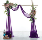 Pack of 1 Wedding Arch Drape Panel Fabric 30" x 100ft - Cadbury Purple in Cadbury Purple, alternate view 2