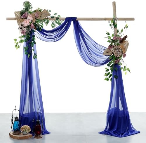 Pack of 1 Wedding Arch Drape Panel Fabric 30" x 100ft - Royal Blue in Royal Blue, alternate view 2