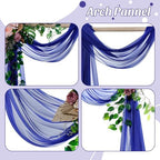 Pack of 1 Wedding Arch Drape Panel Fabric 30" x 100ft - Royal Blue in Royal Blue, alternate view 5