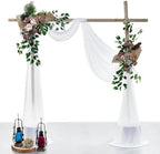 Pack of 1 Wedding Arch Drape Panel Fabric 30" x 100ft - White in White, alternate view 2