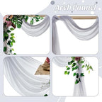 Pack of 1 Wedding Arch Drape Panel Fabric 30" x 20ft - Cool Gray in Cool Gray, alternate view 5