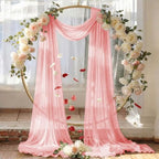 Pack of 1 Wedding Arch Drape Panel Fabric 30" x 20ft - Dusty Rose in Dusty Rose, alternate view 6