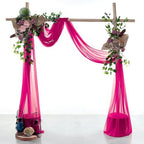 Pack of 1 Wedding Arch Drape Panel Fabric 30" x 20ft - Hot Pink in Hot Pink, alternate view 2