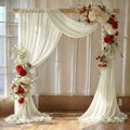 Pack of 1 Wedding Arch Drape Panel Fabric 30" x 20ft - Ivory in Ivory