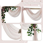 Pack of 1 Wedding Arch Drape Panel Fabric 30" x 20ft - Nude in Nude, alternate view 5