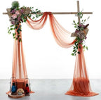 Pack of 1 Wedding Arch Drape Panel Fabric 30" x 20ft - Terracotta in Terracotta, alternate view 2