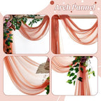 Pack of 1 Wedding Arch Drape Panel Fabric 30" x 20ft - Terracotta in Terracotta, alternate view 5
