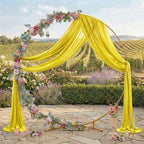 Pack of 1 Wedding Arch Drape Panel Fabric 30" x 20ft - Yellow in Yellow, alternate view 3