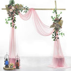 Pack of 1 Wedding Arch Drape Panel Fabric 30" x 30ft - Blush Pink in Blush Pink, alternate view 2