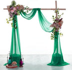 Pack of 1 Wedding Arch Drape Panel Fabric 30" x 30ft - Emerald Green in Emerald Green, alternate view 2