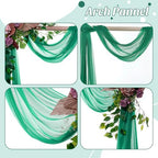 Pack of 1 Wedding Arch Drape Panel Fabric 30" x 30ft - Emerald Green in Emerald Green, alternate view 5