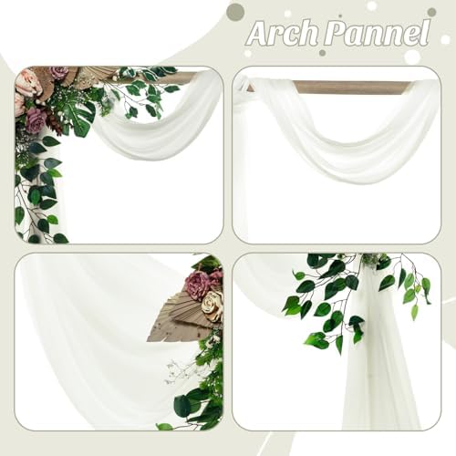 Pack of 1 Wedding Arch Drape Panel Fabric 30" x 30ft - Ivory in 1 Panel (30 Ft Long X 30" Width) in Ivory, alternate view 5