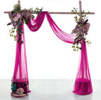 Pack of 1 Wedding Arch Drape Panel Fabric 30" x 30ft - Magenta in Magenta, alternate view 2