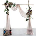 Pack of 1 Wedding Arch Drape Panel Fabric 30" x 30ft - Nude in Nude, alternate view 2