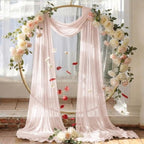 Pack of 1 Wedding Arch Drape Panel Fabric 30" x 40ft - Nude in Nude, alternate view 6