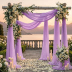 Pack of 1 Wedding Arch Drape Panel Fabric 30" x 50ft - Orchid in Orchid, alternate view 4