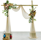 Pack of 1 Wedding Arch Drape Panel Fabric 30" x 75ft - Champagne Gold in Champagne Gold, alternate view 2