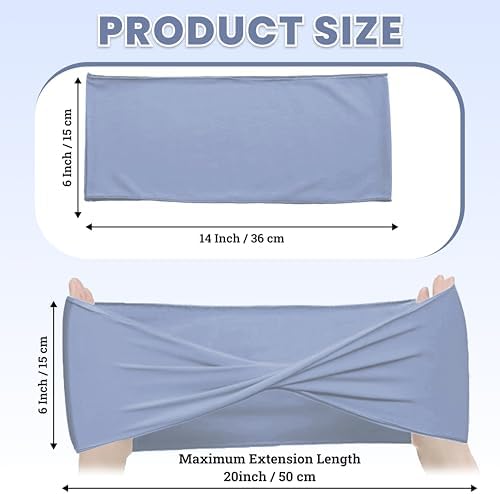 Pack of 10 Spandex Chair Sashes Without Slider Buckles - Baby Blue, alternate view 3