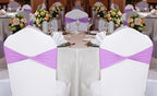 Pack of 10 Spandex Chair Sashes Without Slider Buckles - Light Purple, alternate view 2