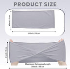 Pack of 10 Spandex Chair Sashes Without Slider Buckles - Light Silver in Light Silver, alternate view 3