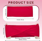 Pack of 10 Spandex Chair Sashes Without Slider Buckles - Red in Red, alternate view 3