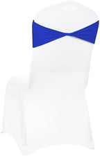 Pack of 10 Spandex Chair Sashes Without Slider Buckles - Royal Blue in Royal Blue, alternate view 6