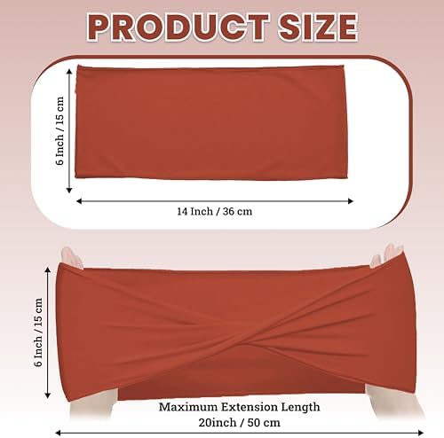 Pack of 10 Spandex Chair Sashes Without Slider Buckles - Terracotta, alternate view 3