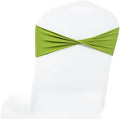 Pack of 100 Spandex Chair Sashes Without Slider Buckles - Apple Green