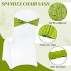 Pack of 100 Spandex Chair Sashes Without Slider Buckles - Apple Green, alternate view 4