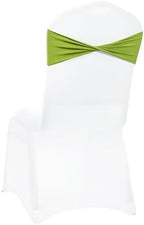 Pack of 100 Spandex Chair Sashes Without Slider Buckles - Apple Green, alternate view 6