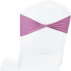 Pack of 100 Spandex Chair Sashes Without Slider Buckles - Dusty Pink