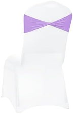 Pack of 100 Spandex Chair Sashes Without Slider Buckles - Lavender, alternate view 6