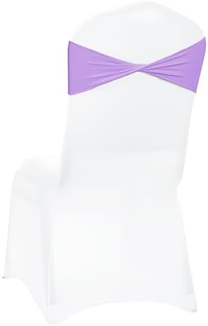 Pack of 100 Spandex Chair Sashes Without Slider Buckles - Lavender, alternate view 6