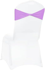 Pack of 100 Spandex Chair Sashes Without Slider Buckles - Light Purple, alternate view 6