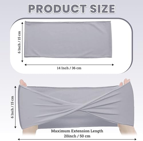 Pack of 100 Spandex Chair Sashes Without Slider Buckles - Light Silver in Light Silver, alternate view 3