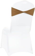 Pack of 100 Spandex Chair Sashes Without Slider Buckles - Mocha, alternate view 6