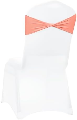 Pack of 100 Spandex Chair Sashes Without Slider Buckles - Peach, alternate view 6