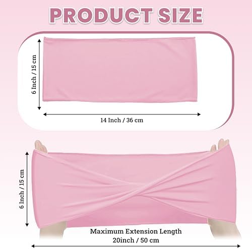Pack of 100 Spandex Chair Sashes Without Slider Buckles - Pink in Pink, alternate view 3