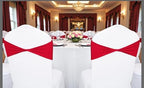 Pack of 100 Spandex Chair Sashes Without Slider Buckles - Red in Red, alternate view 2
