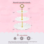 Pack of 11 Cake Stand Set of Cupcake Stand, Tray & Table Cloth (Gold) in Gold, alternate view 2