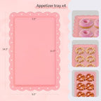 Pack of 11 Cake Stand Set of Cupcake Stand, Tray & Table Cloth (Pink) in Pink, alternate view 5
