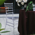 Pack of 12 | Clear Resin Transparent Chiavari Chair Armless Stackable Chairs Crystal Clarity, Invisible Plastic